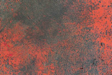 Soyut bir arkaplan olarak siyah ve kırmızı alçı