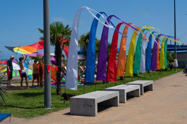 Batum, Gürcistan - 15 Haziran 2021: Kite Show