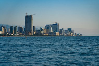 Batumi, Gürcistan - 15 Haziran 2021: Deniz manzarası