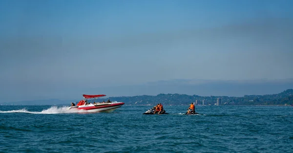 Batumi Georgia Giugno 2021 Jet Skiing Sea — Foto Stock