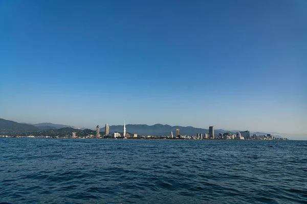 panorama of the city of Batumi from the sea