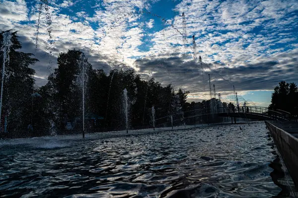 Batumi Gürcistan Haziran 2021 Parktaki Çeşmeler — Stok fotoğraf