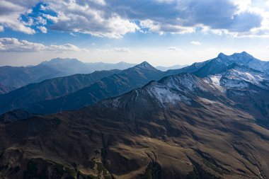 Brown mountain from Svaneti view from a drone