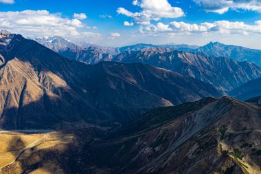 Brown mountain from Svaneti view from a drone