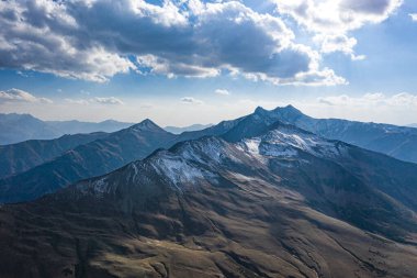 Brown mountain from Svaneti view from a drone