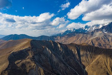 Brown mountain from Svaneti view from a drone