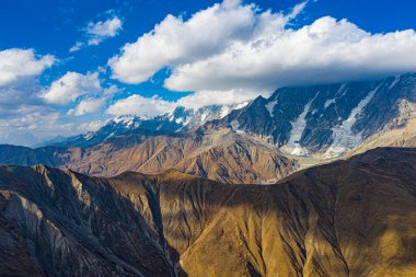 Brown mountain from Svaneti view from a drone