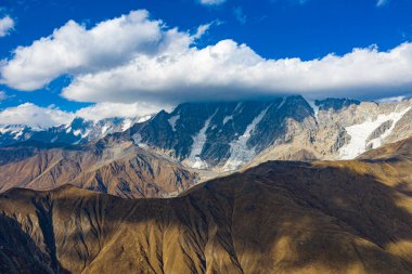 Brown mountain from Svaneti view from a drone