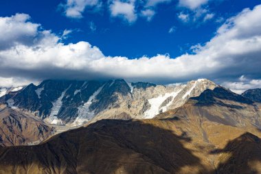 Brown mountain from Svaneti view from a drone