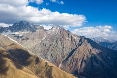 Brown mountain from Svaneti view from a drone