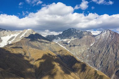 Brown mountain from Svaneti view from a drone