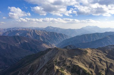 Brown mountain from Svaneti view from a drone