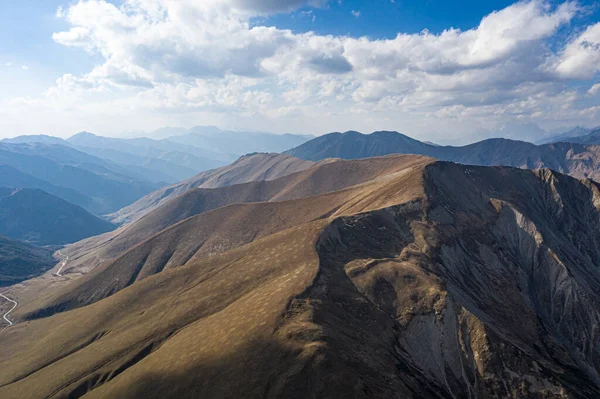 Brown mountain from Svaneti view from a drone