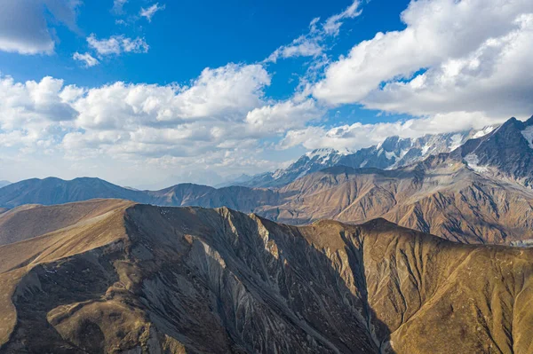 Montaña Marrón Desde Svaneti Vista Desde Dron — Foto de Stock