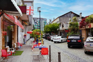 Batumi, Gürcistan - 26 Haziran 2021: Eski Şehir Gürcistan 'ın Bağımsızlık Günü
