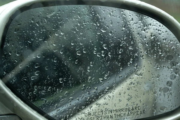 Side View Glass Raindrops — Stock Photo, Image