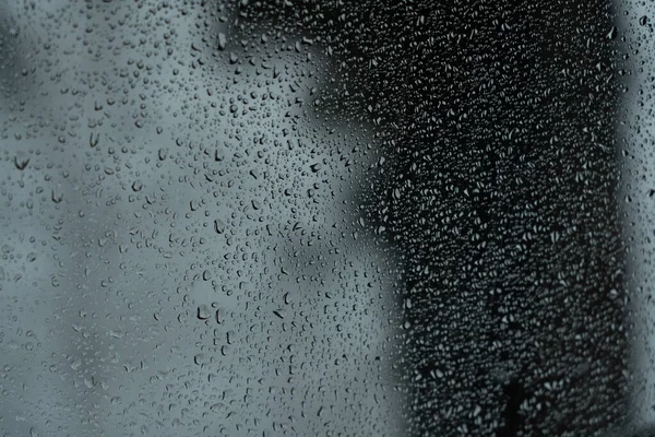 Beautiful Raindrops Misted Glass — Stock Photo, Image
