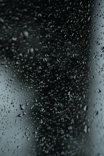 Beautiful Raindrops Misted Glass — Stock Photo, Image
