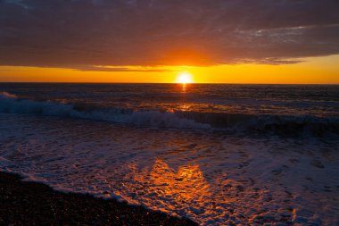 Haziran 'da Batumi şehrinde gün batımı, Adjara, Georgia