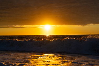 Haziran 'da Batumi şehrinde gün batımı, Adjara, Georgia