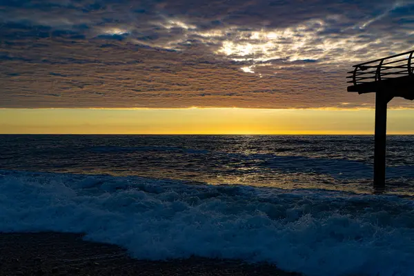 Tramonto Nella Città Batumi Nel Mese Giugno Adjara Georgia — Foto Stock