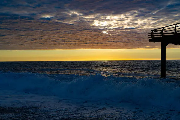 Tramonto Nella Città Batumi Nel Mese Giugno Adjara Georgia — Foto Stock