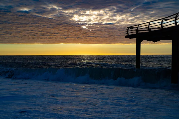 Tramonto Nella Città Batumi Nel Mese Giugno Adjara Georgia — Foto Stock