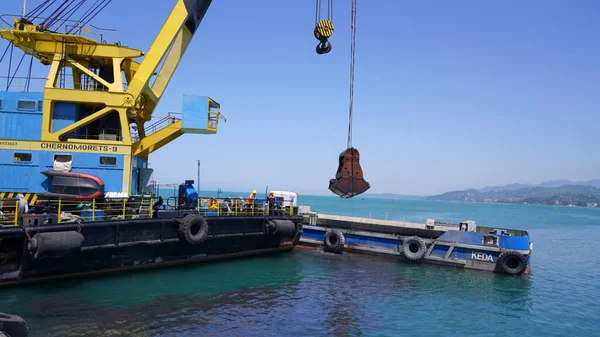 Batumi Georgia June 2021 Cleaning Seabed Garbage Sea Port — Stock Photo, Image