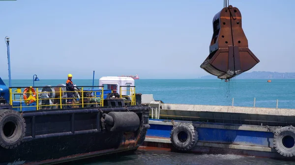 Batumi Georgia June 2021 Cleaning Seabed Garbage Sea Port — Stock Photo, Image