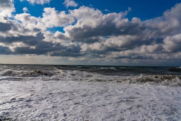 Batumi Geórgia Março 2021 Tempestade Mar Negro — Fotografia de Stock