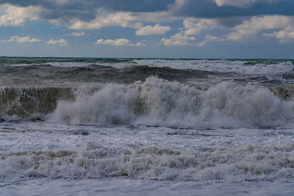 Batumi Georgia Března 2021 Bouře Černém Moři — Stock fotografie