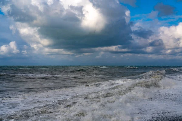 Batumi Georgia Března 2021 Bouře Černém Moři — Stock fotografie