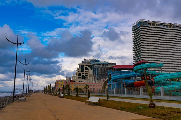 Batumi Georgië Maart 2021 Dramatische Wolken Boven Stad — Stockfoto