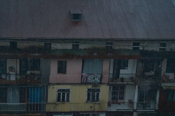 Heftige Regenfälle Der Stadt — Stockfoto