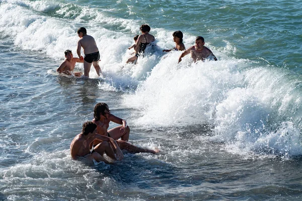 Batumi Georgia July 2021 People Swim Sea — Stock Photo, Image