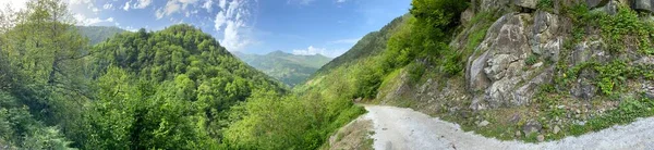 Weg Bergen Groot Panorama — Stockfoto