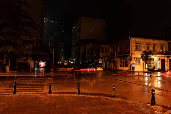 Batumi Georgia Julio 2021 Calles Ciudad Bajo Lluvia —  Fotos de Stock