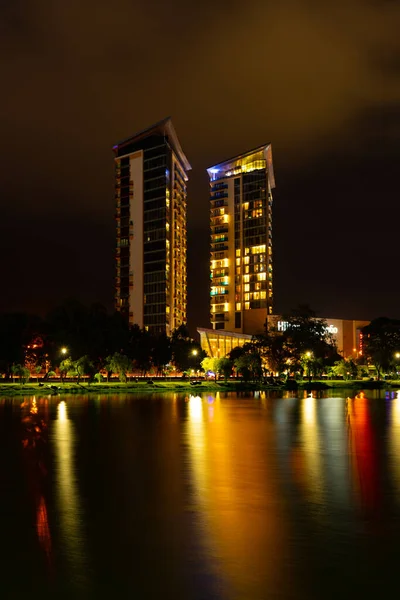Batumi Geórgia Julho 2021 Hilton Hotel Noite — Fotografia de Stock