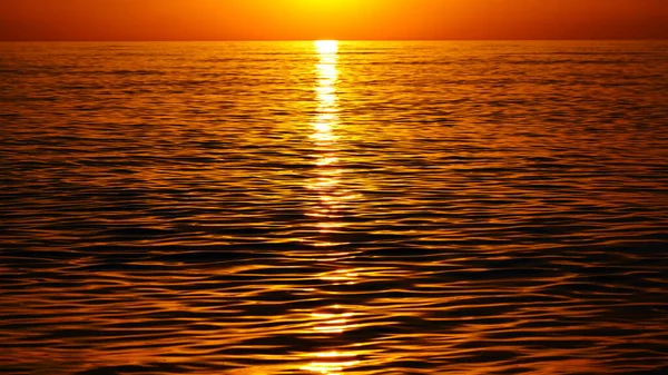 Beautiful Yellow Glare Sea Sun — Stock Photo, Image