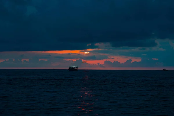 Sonnenuntergang Auf See Batumi Adschara Georgien — Stockfoto