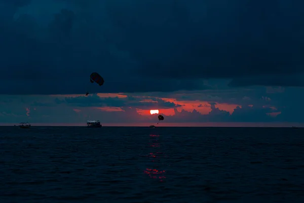 Puesta Sol Mar Batumi Adjara Georgia — Foto de Stock