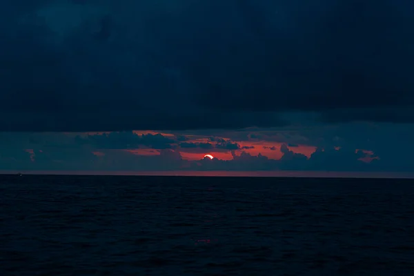 Puesta Sol Mar Batumi Adjara Georgia — Foto de Stock