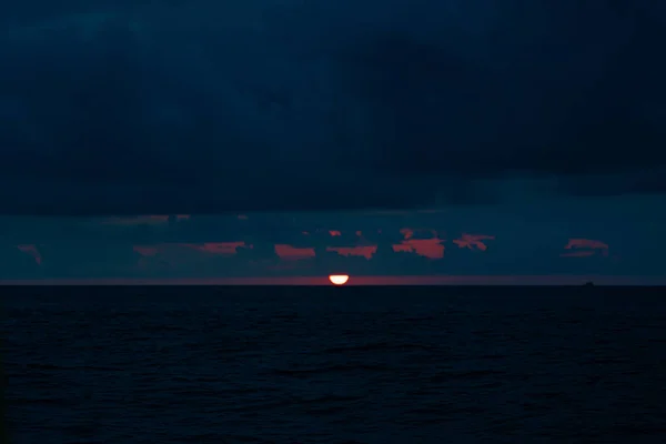 Zachód Słońca Morzu Batumi Adżara Gruzja — Zdjęcie stockowe