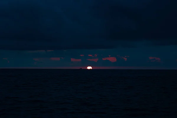 Puesta Sol Mar Batumi Adjara Georgia — Foto de Stock