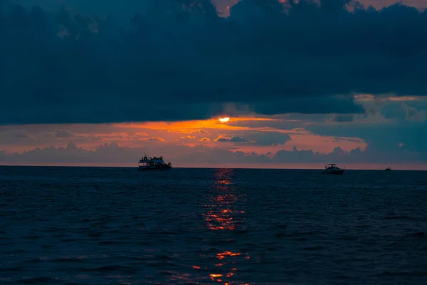 Sonnenuntergang Auf See Batumi Adschara Georgien — Stockfoto