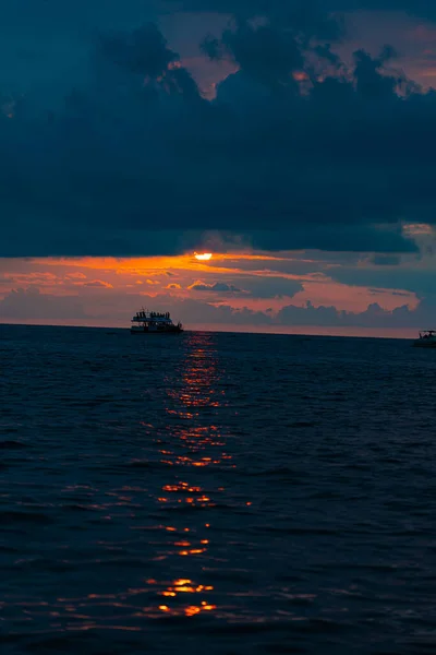 Puesta Sol Mar Batumi Adjara Georgia — Foto de Stock