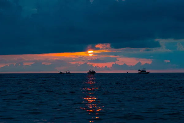 Puesta Sol Mar Batumi Adjara Georgia — Foto de Stock