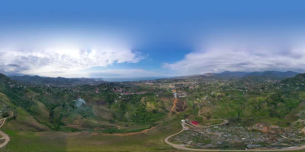 Mountain Village Drone Panorama 360 — Stock Photo, Image