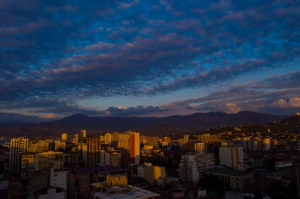 Batumi Georgia Julio 2021 Hermosa Vista Ciudad Desde Dron Atardecer — Foto de Stock