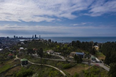 Dağdan Batumi şehrinin manzarası